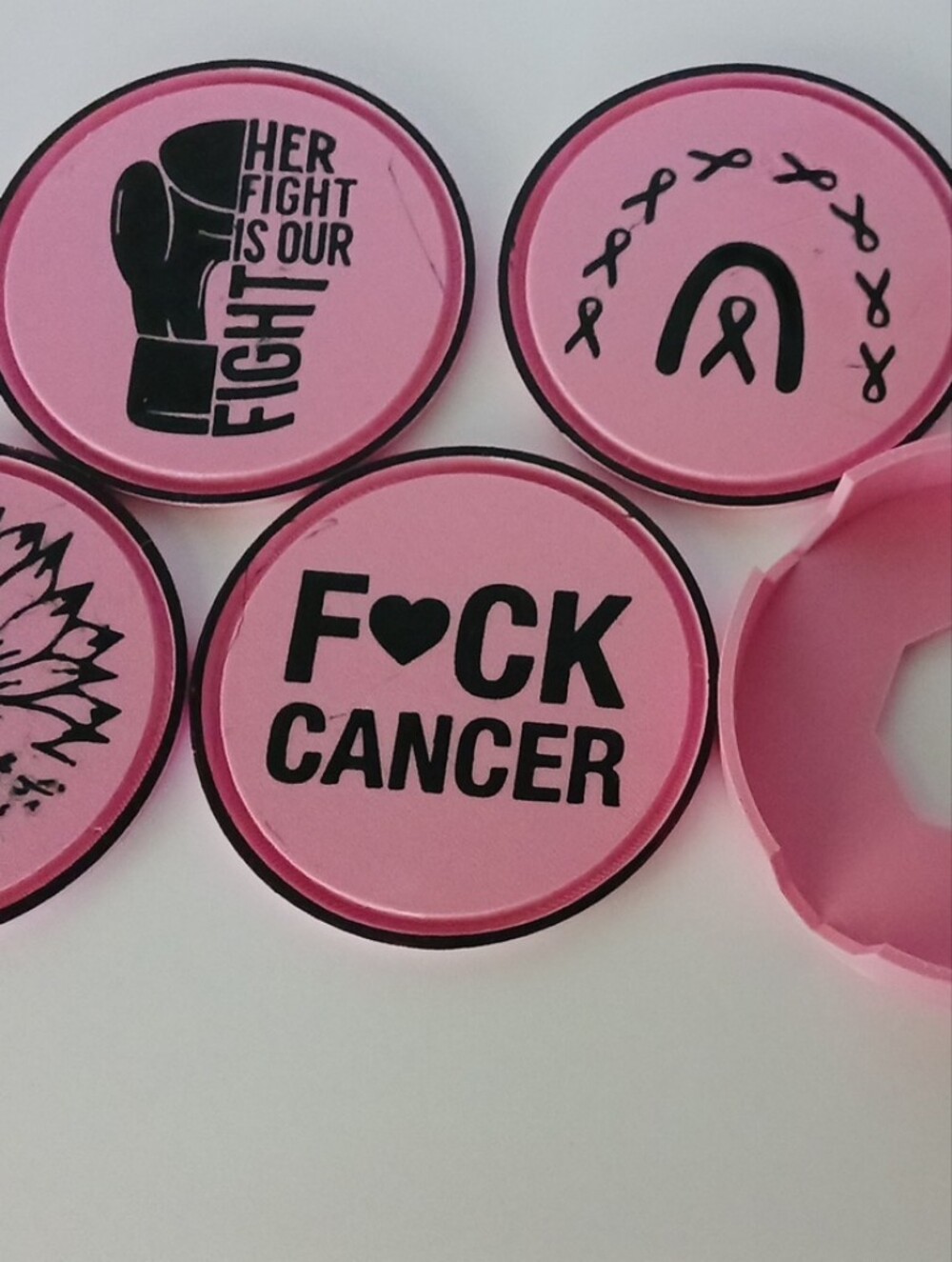 Pink Breast Cancer Awareness Wall Plaques by